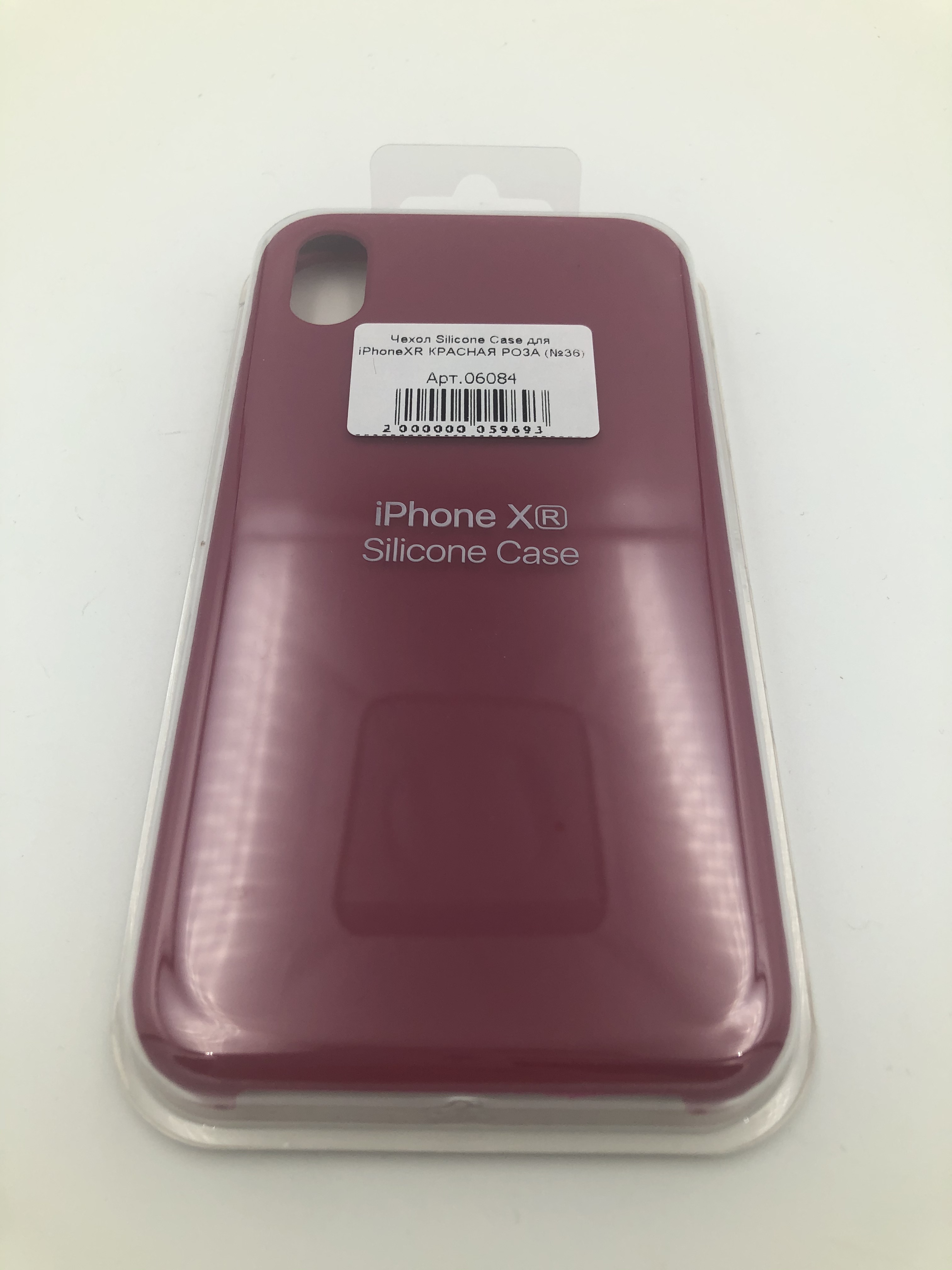 Чехол Silicone Case для iPhoneXR КРАСНАЯ РОЗА (№36)