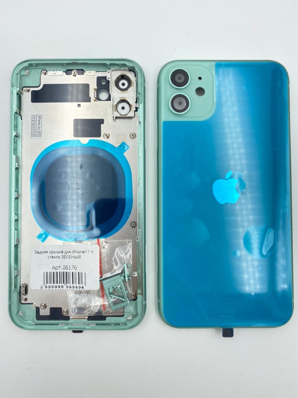 Задняя крышка для iPhone11 + стекло ЗЕЛЕНЫЙ