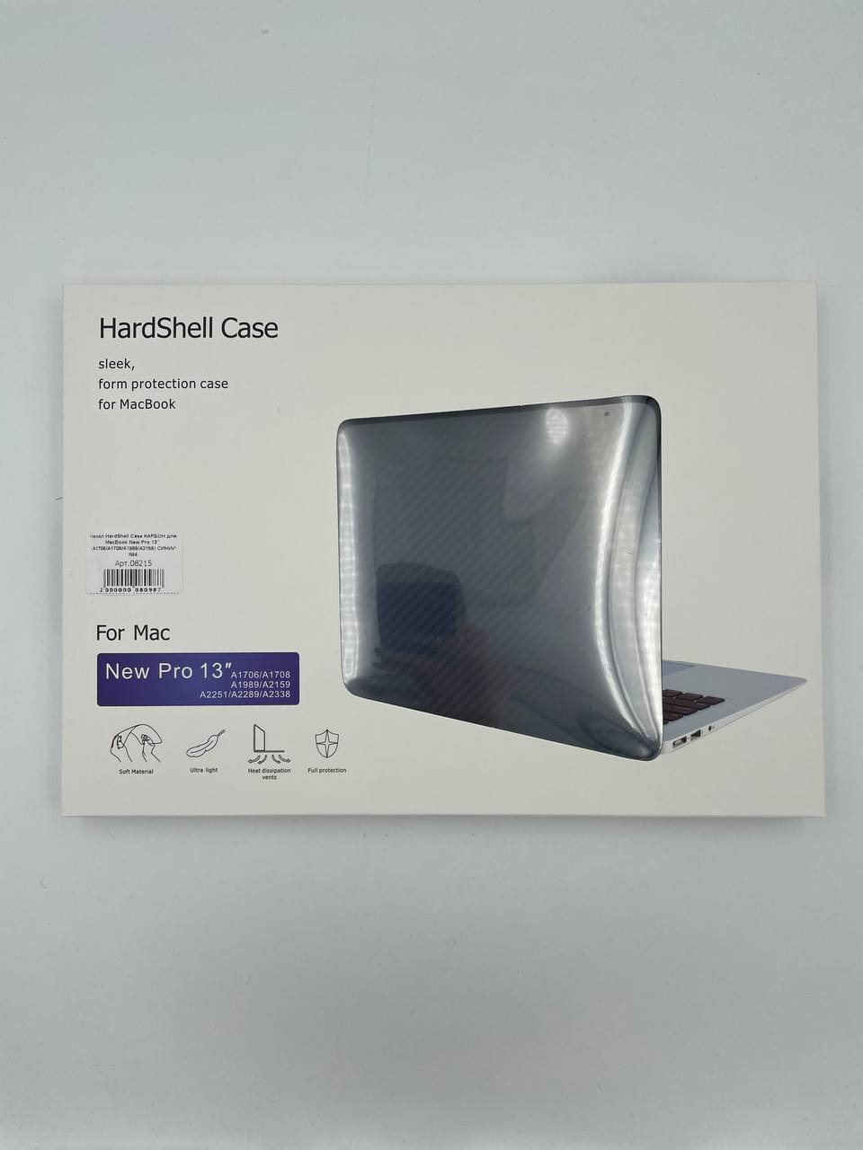 Чехол HardShell Case КАРБОН для MacBook New Pro 13" (A1706/A1708/A1989/A2159) СИНИЙ №4