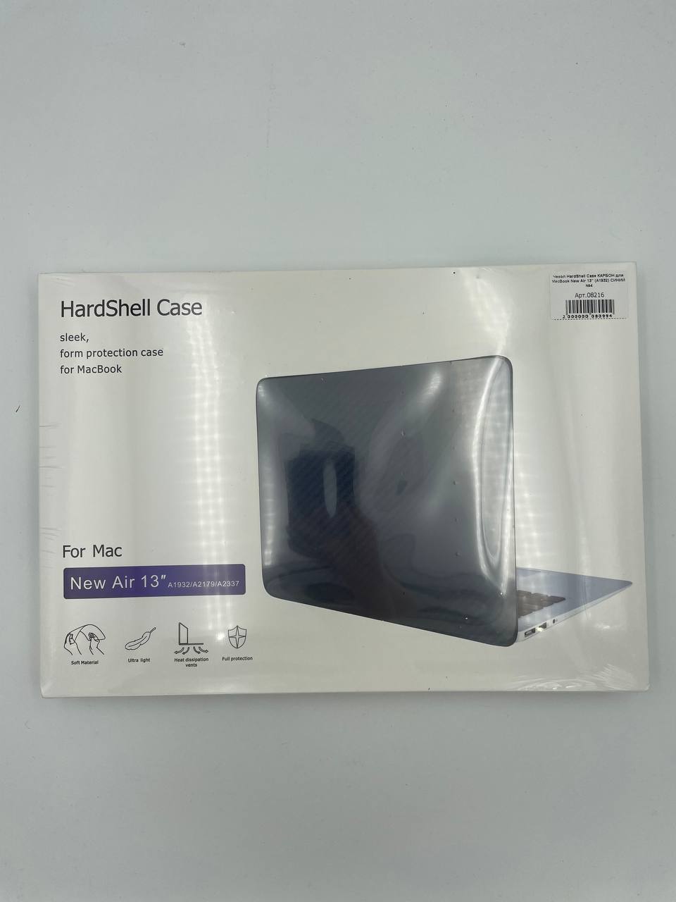 Чехол HardShell Case КАРБОН для MacBook New Air 13" (A1932) СИНИЙ №4