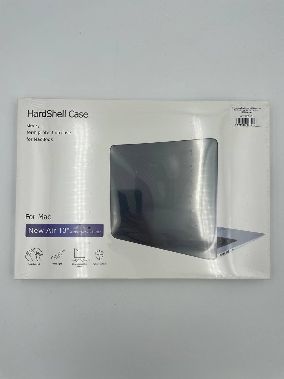 Чехол HardShell Case КАРБОН для MacBook New Air 13" (A1932) ЧЕРНЫЙ №2