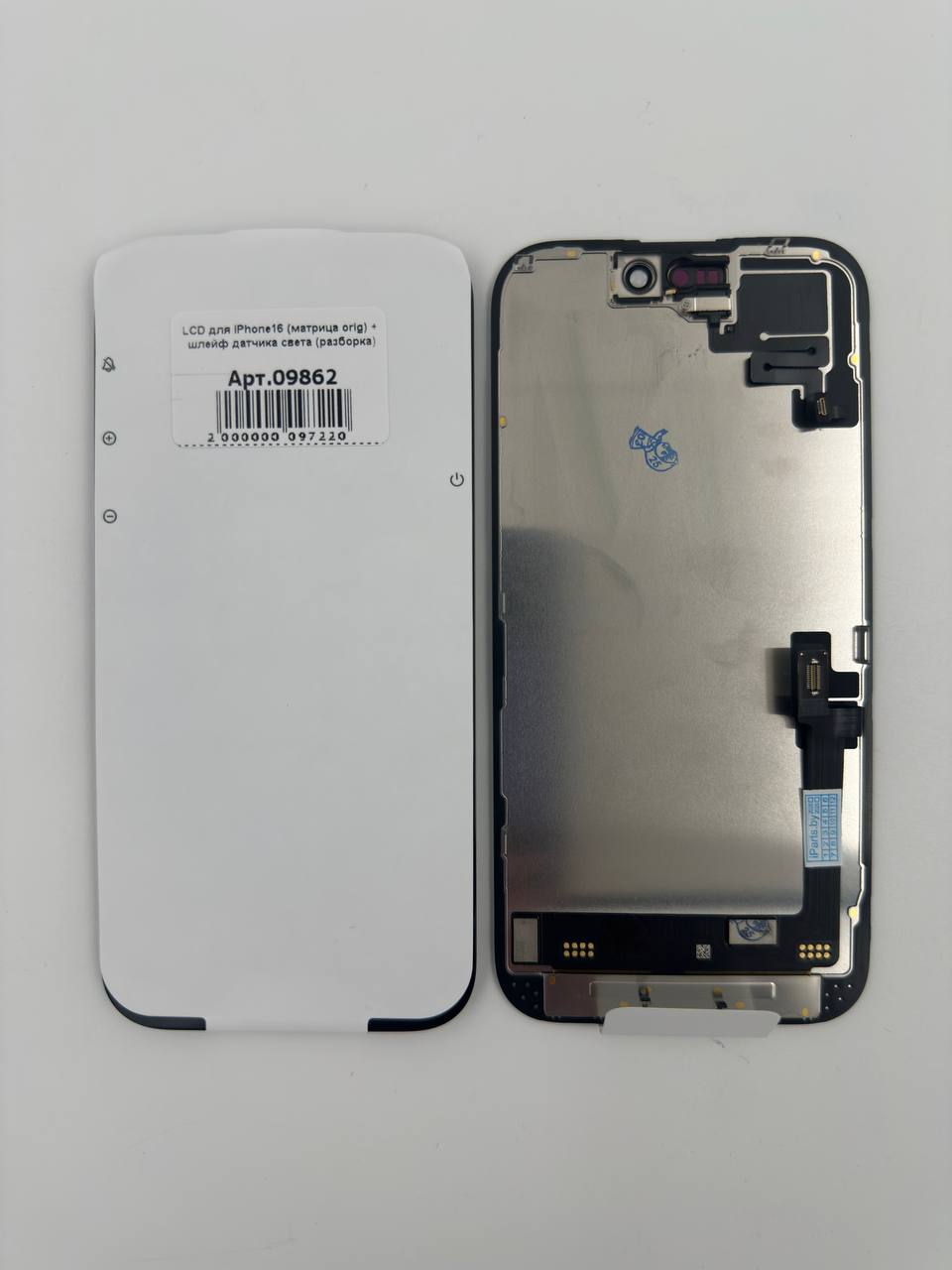 LCD для iPhone16 (матрица orig) + шлейф датчика света (разборка)