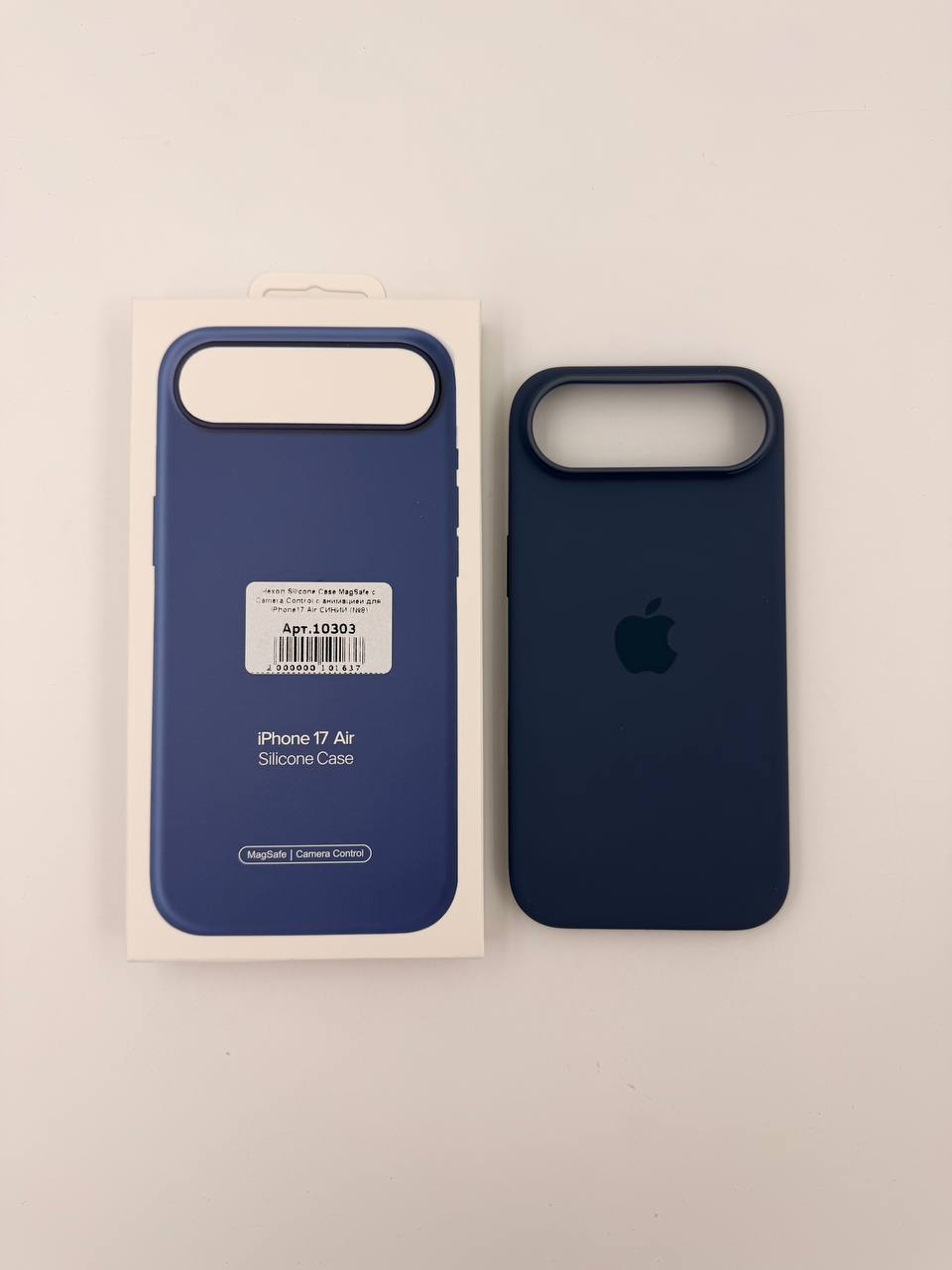 Чехол Silicone Case MagSafe с Camera Control с анимацией для iPhone17 Air СИНИЙ (№8)