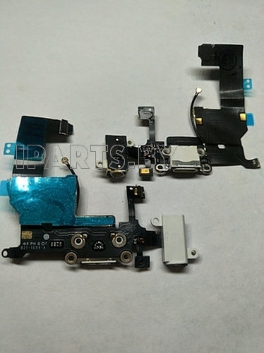 Шлейф для iPhone5 CHARGE CONN+H/F БЕЛЫЙ (821-1699-A)
