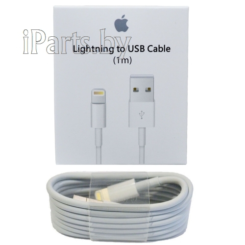Кабель USB - Lightning (1м) БЕЛЫЙ Orig + упаковка (MD818ZM/A)