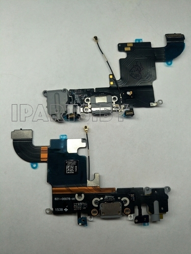 Шлейф для iPhone6S (4,7") CHARGE CONN orig ЧЕРНЫЙ (821-00078-A)
