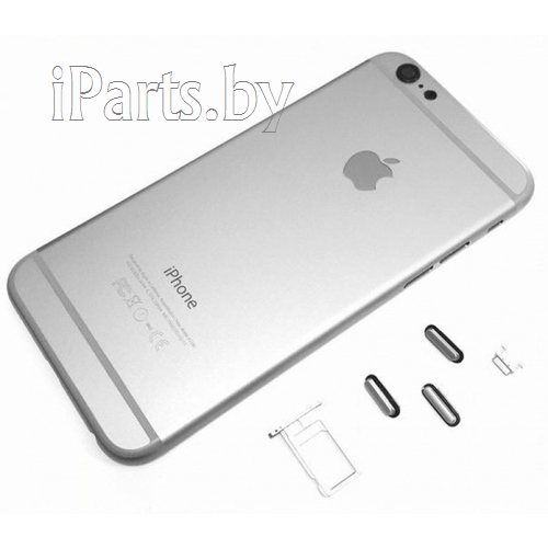 Задняя крышка для iPhone 6 (4,7") в сборе (со шлейфами) СЕРЕБРО orig 