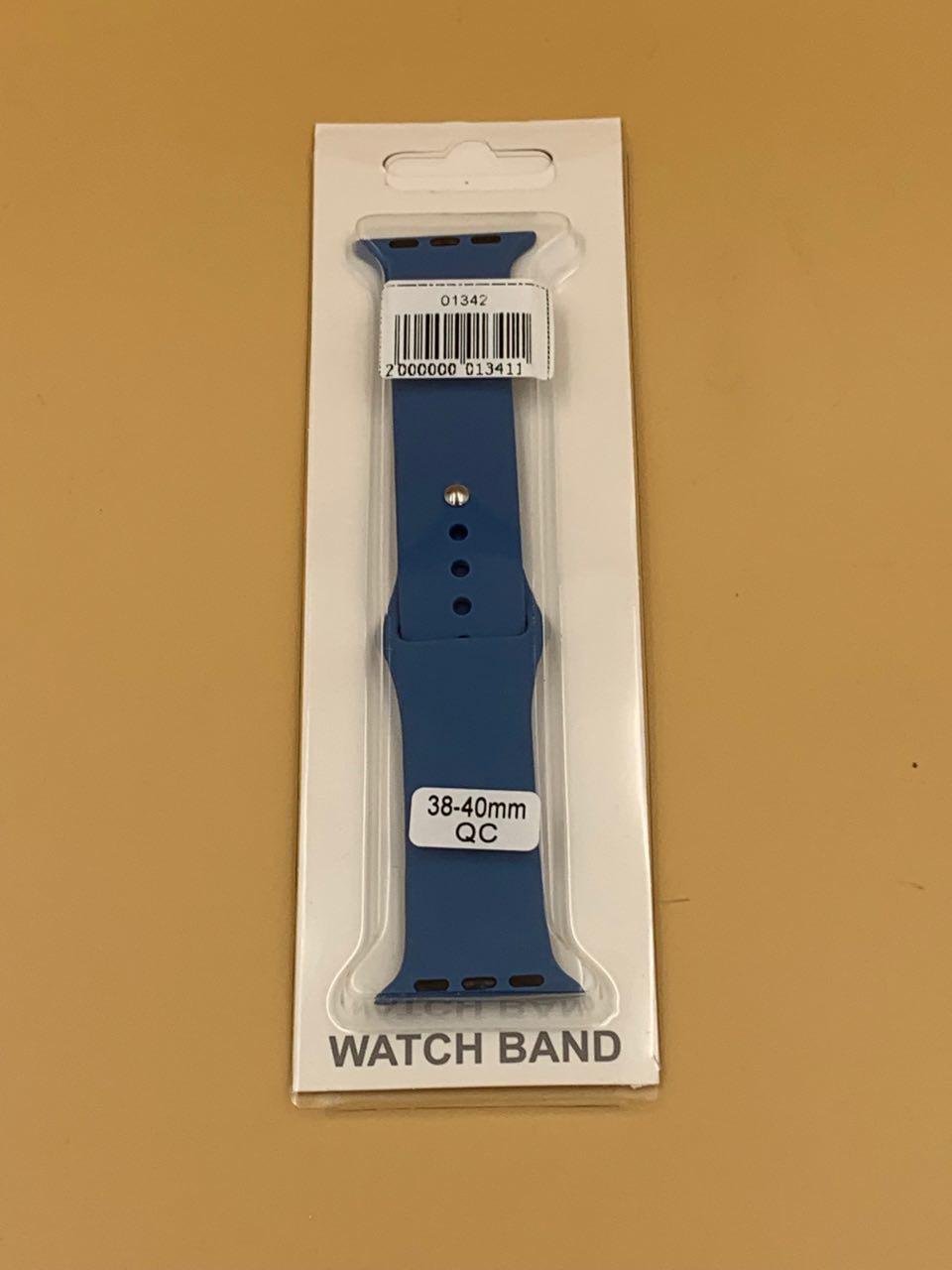 Ремешок силиконовый для iWatch 38/40/41мм ТЕМНО-ГОЛУБОЙ 