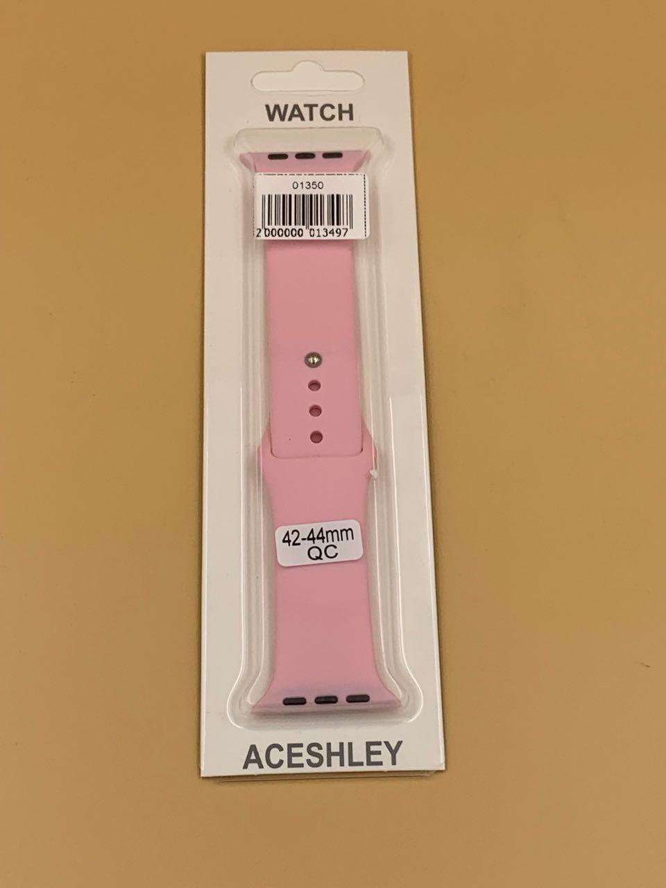 Ремешок силиконовый для iWatch 42/44/45/49мм РОЗОВЫЙ 