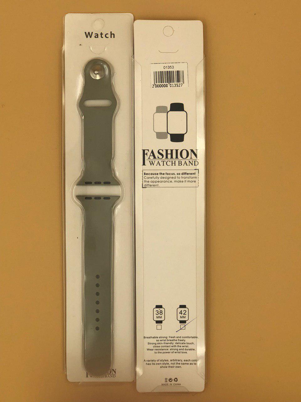 Ремешок силиконовый для iWatch 42/44/45/49мм БЕТОН