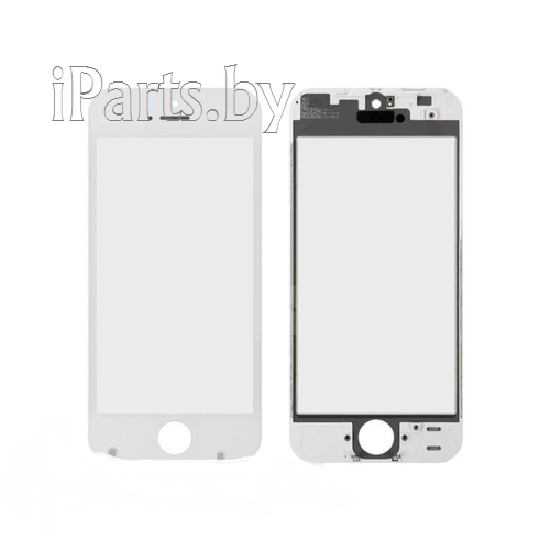 Стекло для iPhone5 + Frame Orig Premium БЕЛЫЙ (для ремонта битого модуля) 