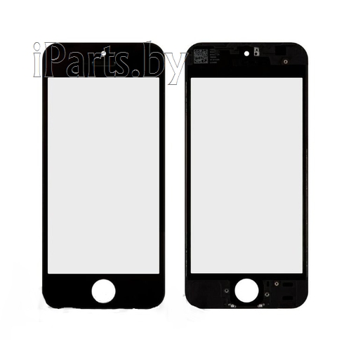 Стекло для iPhone5 + Frame Orig Premium ЧЕРНЫЙ (для ремонта битого модуля) 