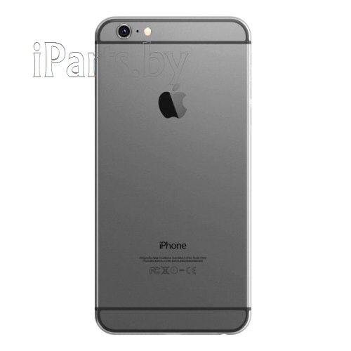 Задняя крышка для iPhone 6 (4,7") в сборе (со шлейфами) ТЕМНО-СЕРЫЙ hi-copy