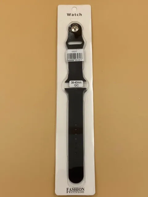 Ремешок силиконовый для iWatch 38/40/41мм ЧЕРНЫЙ №15 (2 размера в комплекте), для iWatch 38, iWatch 40, iWatch 41, арт. 03237