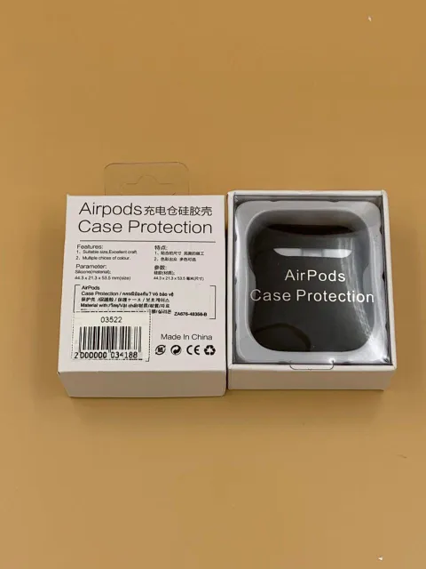 Чехол силиконовый для наушников AIRPods под orig + упак.orig ЧЕРНЫЙ (№20), для AirPods, арт. 03522