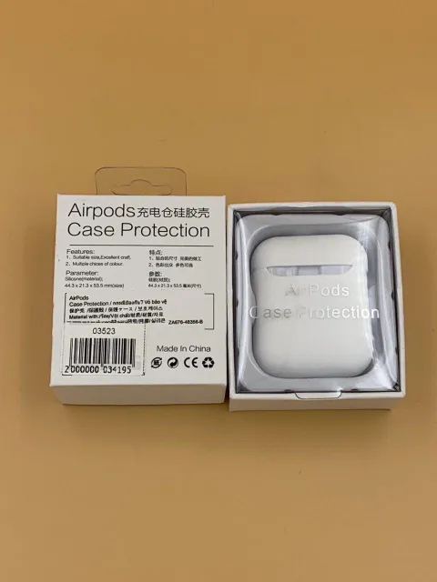 Чехол силиконовый для наушников AIRPods под orig + упак.orig БЕЛЫЙ (№8), для AirPods, арт. 03523