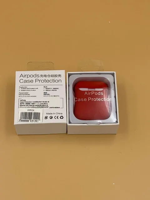 Чехол силиконовый для наушников AIRPods под orig + упак.orig КРАСНЫЙ (№1), для AirPods, арт. 03524