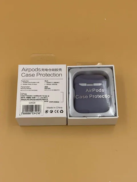 Чехол силиконовый для наушников AIRPods под orig + упак.orig ЛАВАНДОВЫЙ (№9), для AirPods, арт. 03529