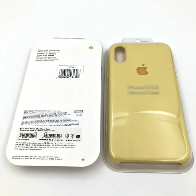 Чехол Silicone Case для iPhoneX/XS ЖЕЛТЫЙ (№4), для iPhone X, iPhone Xs, арт. 03554