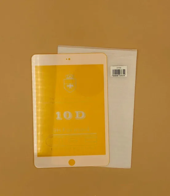 Стекло защитное для iPad mini4/5 (10D белое), для iPad mini 4, iPad mini 5, арт. 03740
