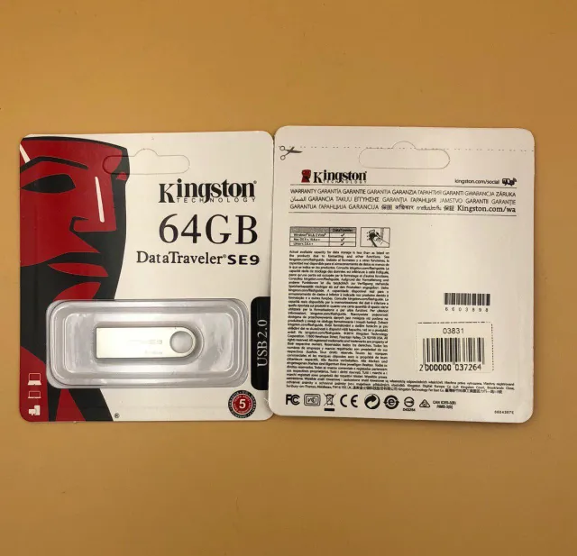USB Flash Kingston DataTraveler SE9, USB 2.0, 64Gb + упак., арт. 03831