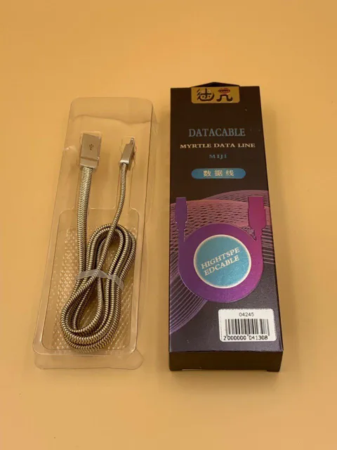 Кабель USB-Lighting LS20S, 1м, ткань/металл, ЗОЛОТО + упак., арт. 04245
