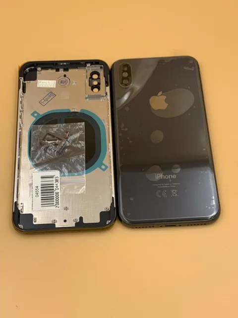 Задняя крышка для iPhone X + стекло ЧЕРНЫЙ (CE) - ПРЕМИУМ, для iPhone X, арт. 04554