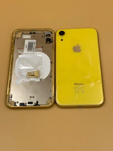 Задняя крышка для iPhone XR + стекло ЖЕЛТЫЙ (СЕ) - ПРЕМИУМ, для iPhone Xr, арт. 04556