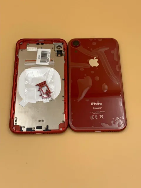 Задняя крышка для iPhone XR + стекло КРАСНЫЙ (СЕ) - ПРЕМИУМ, для iPhone Xr, арт. 04558