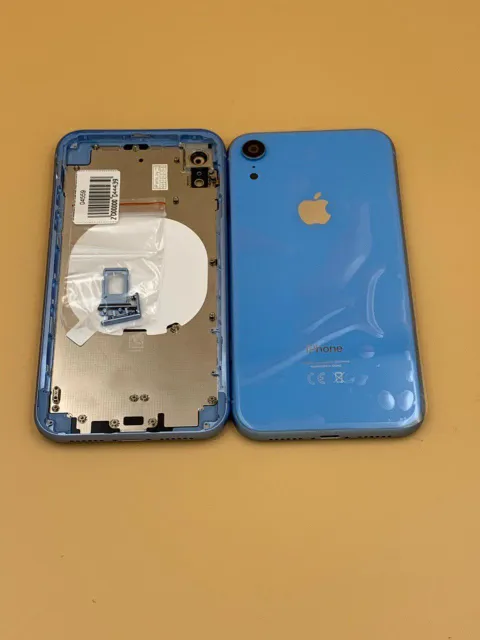 Задняя крышка для iPhone XR + стекло СИНИЙ (СЕ) - ПРЕМИУМ, для iPhone Xr, арт. 04559