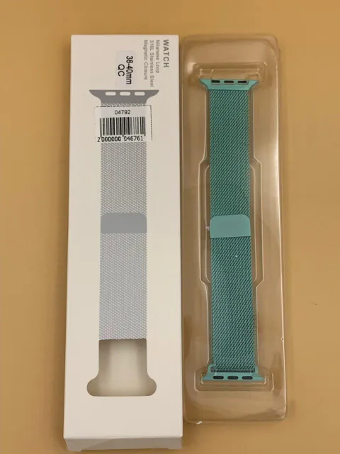 Браслет сетчатый с магнитной застежкой (сталь) для iWatch 38/40/41мм БИРЮЗОВЫЙ №23, для iWatch 38, iWatch 40, iWatch 41, арт. 04792