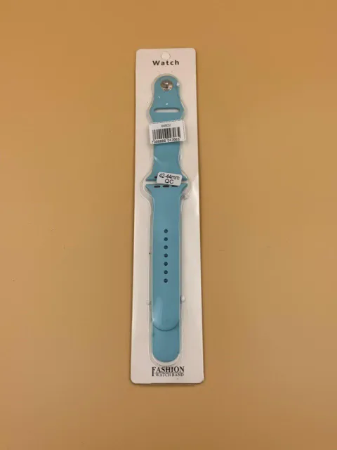Ремешок силиконовый для iWatch 42/44/45/49мм ГОЛУБАЯ БИРЮЗА (2 размера в комплекте), для iWatch 42, iWatch 44, iWatch 45, iWatch 49, арт. 04822