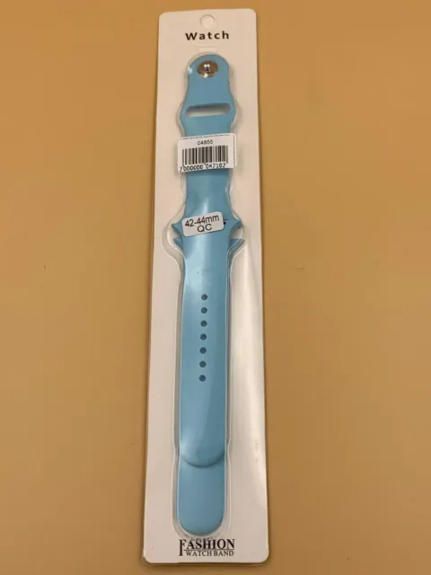 Ремешок силиконовый для iWatch 42/44/45/49мм БИРЮЗОВЫЙ №47 (2 размера в комплекте), для iWatch 42, iWatch 44, iWatch 45, iWatch 49, арт. 04855