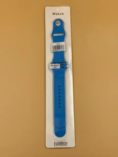 Ремешок силиконовый для iWatch 42/44/45/49мм ЛАЗУРНЫЙ (2 размера в комплекте), для iWatch 42, iWatch 44, iWatch 45, iWatch 49, арт. 04828