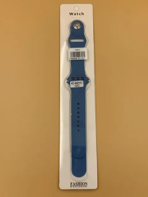 Ремешок силиконовый для iWatch 42/44/45/49мм ТЕМНО-ГОЛУБОЙ (2 размера в комплекте), для iWatch 42, iWatch 44, iWatch 45, iWatch 49, арт. 04831