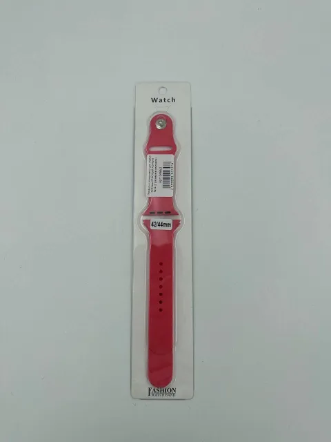 Ремешок силиконовый для iWatch 42/44/45/49мм КРАСНЫЙ КОРАЛЛ (2 размера в комплекте), для iWatch 42, iWatch 44, iWatch 45, iWatch 49, арт. 04863