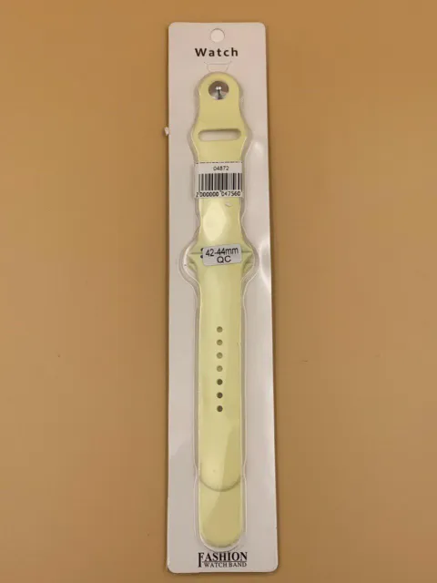 Ремешок силиконовый для iWatch 42/44/45/49мм ЖЕЛТАЯ ДЫНЯ №41 (2 размера в комплекте), для iWatch 42, iWatch 44, iWatch 45, iWatch 49, арт. 04872