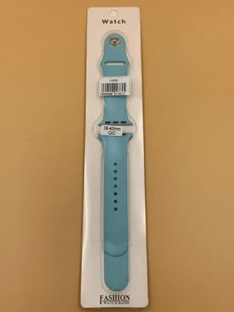 Ремешок силиконовый для iWatch 38/40/41мм ГОЛУБАЯ БИРЮЗА (2 размера в комплекте), для iWatch 38, iWatch 40, iWatch 41, арт. 04880