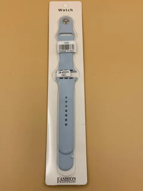 Ремешок силиконовый для iWatch 38/40/41мм ВАСИЛЬКОВЫЙ №27 (2 размера в комплекте), для iWatch 38, iWatch 40, iWatch 41, арт. 04882