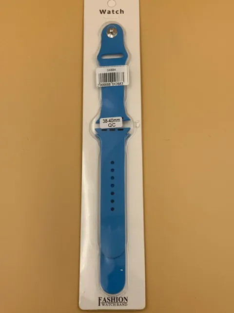 Ремешок силиконовый для iWatch 38/40/41мм ДЖИНСОВЫЙ (2 размера в комплекте), для iWatch 38, iWatch 40, iWatch 41, арт. 04884