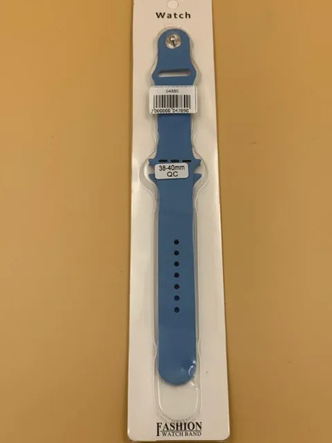 Ремешок силиконовый для iWatch 38/40/41мм ТЕМНО-ГОЛУБОЙ (2 размера в комплекте), для iWatch 38, iWatch 40, iWatch 41, арт. 04885