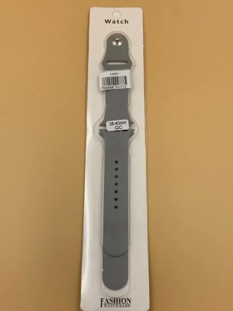Ремешок силиконовый для iWatch 38/40/41мм СЕРЫЙ №18 (2 размера в комплекте), для iWatch 38, iWatch 40, iWatch 41, арт. 04893