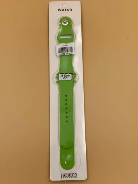 Ремешок силиконовый для iWatch 38/40/41мм САЛАТОВЫЙ №23 (2 размера в комплекте), для iWatch 38, iWatch 40, iWatch 41, арт. 04897