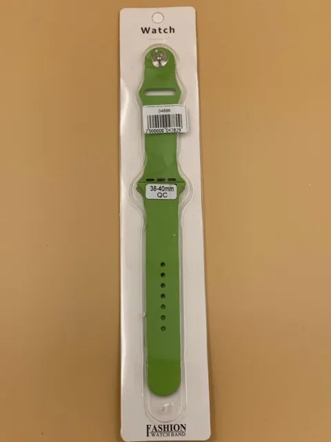 Ремешок силиконовый для iWatch 38/40/41мм ОЛИВКОВЫЙ №43 (2 размера в комплекте), для iWatch 38, iWatch 40, iWatch 41, арт. 04898