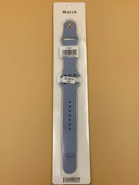 Ремешок силиконовый для iWatch 38/40/41мм ГОЛУБАЯ СИРЕНЬ (2 размера в комплекте), для iWatch 38, iWatch 40, iWatch 41, арт. 04907