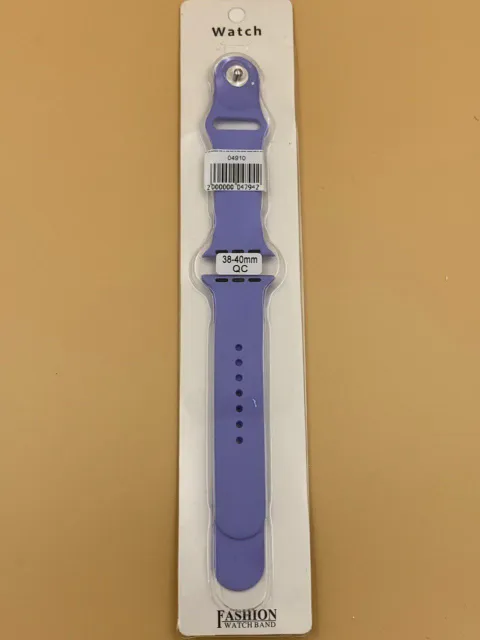 Ремешок силиконовый для iWatch 38/40/41мм СИРЕНЕВЫЙ №79 (2 размера в комплекте), для iWatch 38, iWatch 40, iWatch 41, арт. 04910