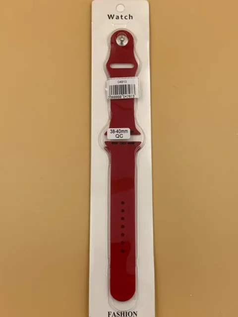Ремешок силиконовый для iWatch 38/40/41мм КРАСНАЯ КАМЕЛИЯ (2 размера в комплекте), для iWatch 38, iWatch 40, iWatch 41, арт. 04913