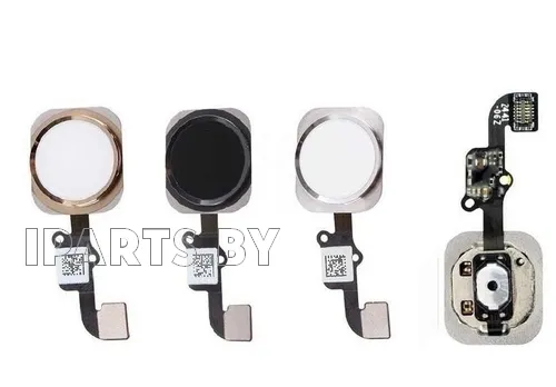 Шлейф для iPhone6 (4,7") Home Button+Home БЕЛЫЙ/СЕРЕБРО NEW (821-2441-A), для iPhone 6, арт. 05124