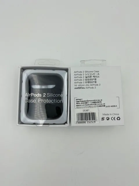 Чехол силиконовый для наушников AIRPods2 под orig + упак.orig ЧЕРНЫЙ (№20), для AirPods 2, арт. 05367