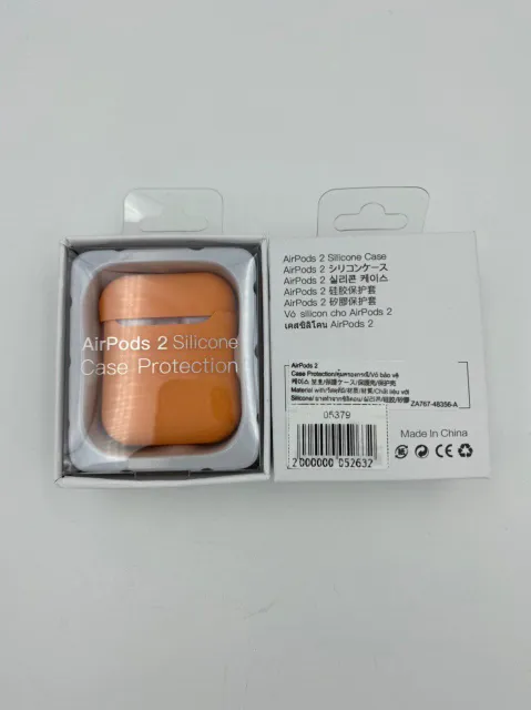 Чехол силиконовый для наушников AIRPods2 под orig + упак.orig ПАПАЙЯ, для AirPods 2, арт. 05379
